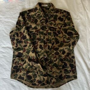 Duck Camo Button-up Flannel Shirt